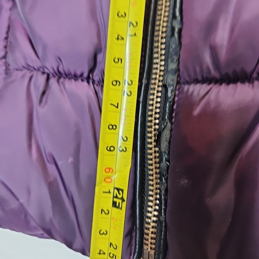 Jessica simpson Puffer Bomber Jacket Comfy Cozy In Season Purple  Size L 14-16 - Picture 16 of 16